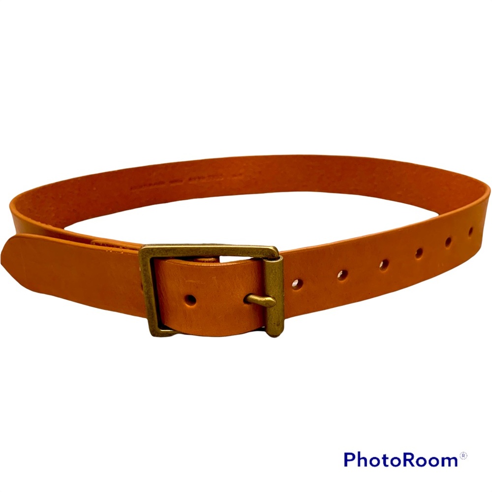 NEW! Cole Haan whiskey leather belt 1.5” width brass buckle soft and flexible